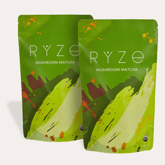 RYZE Organic Mushroom Matcha Starter Kit (60 servi