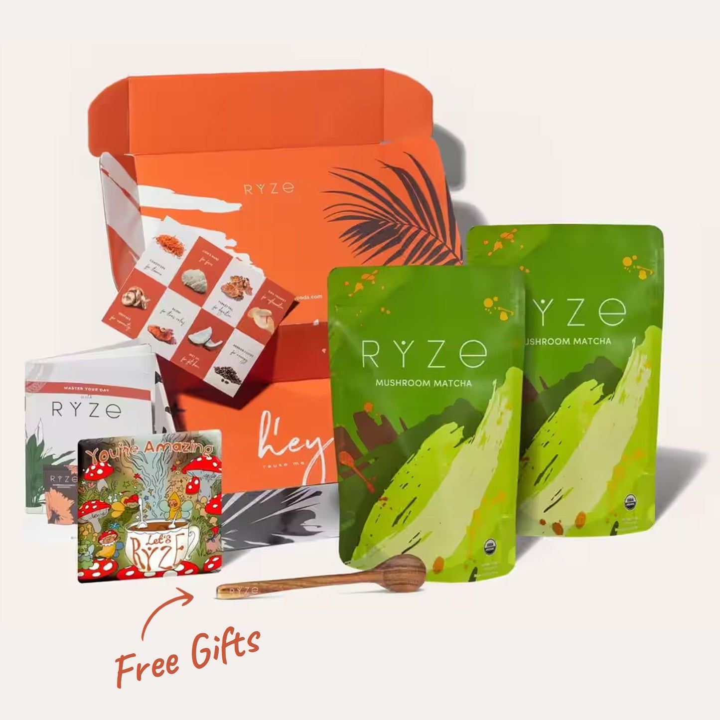 RYZE Organic Mushroom Matcha Starter Kit (60 servi